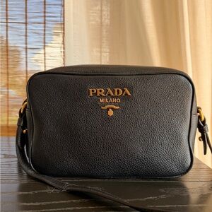 Prada Zip Crossbody Bag Saffiano Leather
